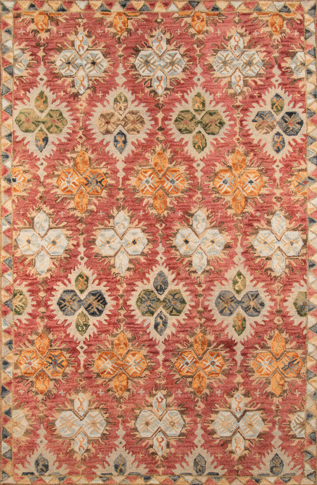 Tangier Hand-Hooked Rug, Red, 5'x8'