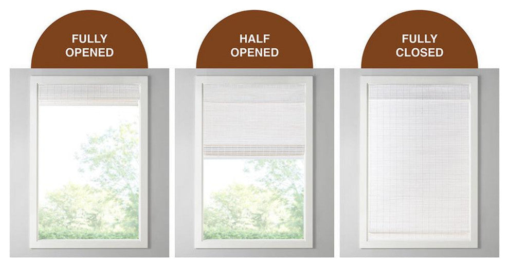 Bamboo Light Filtering Roman Shade 64L