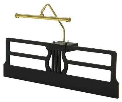 Concert Battery Operated LED Piano Lamp, Polished Brass