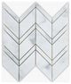 Calacatta Polished Chevron Marble Mosaic