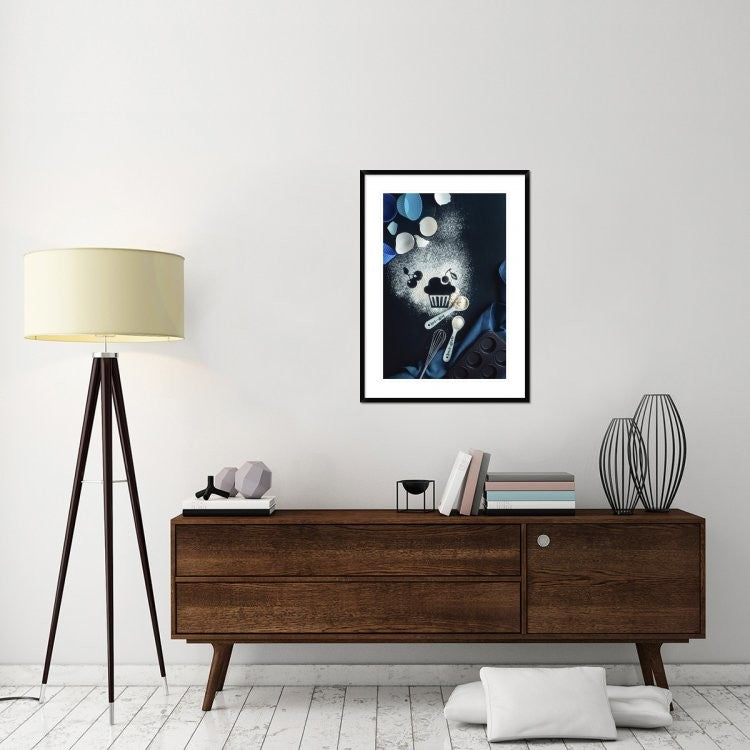 "Baking Recipe: Cherry Muffin" Framed Digital Print by Dina Belenko, 28"x38"