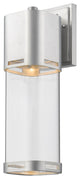 Lestat Collection 1 Light Outdoor Wall Light in Brushed Aluminum Finish