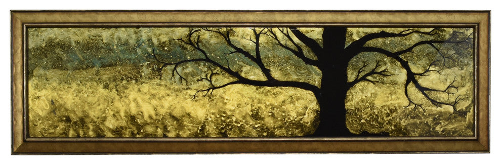 Original Tree Reverse Acrylic Painting on Framed Panel, Tammy Pace