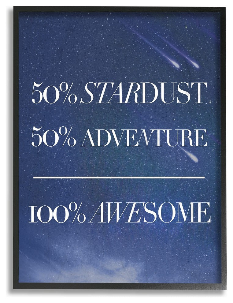 Blue Atmosphere Stardust Adventure Awesome Space Framed Giclee Art, 16"x20"