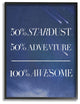 Blue Atmosphere Stardust Adventure Awesome Space Framed Giclee Art, 16"x20"