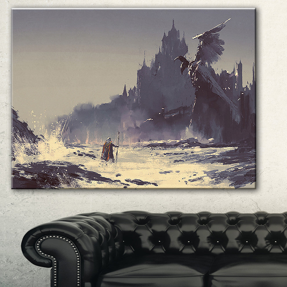 "Dark Fantasy Castle" Canvas Print