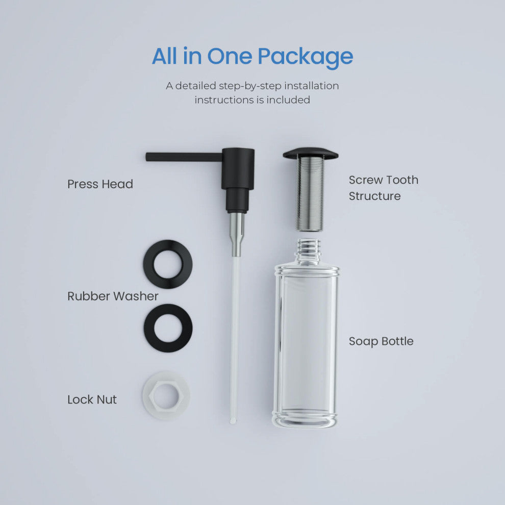 KIBI Kitchen Soap Dispenser KSD100, Matte Black