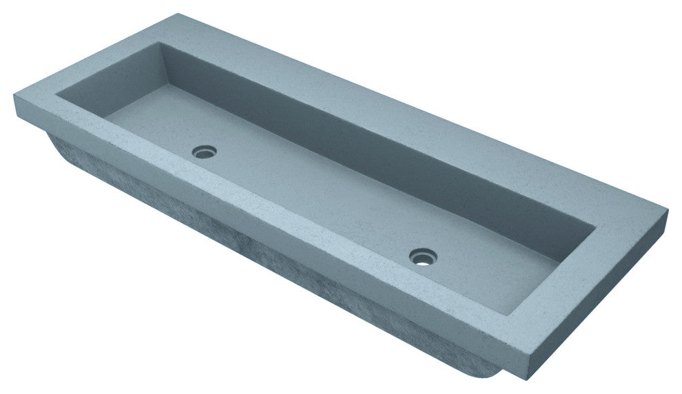 Trough 4819 Bathroom Sink, Ocean, No Faucet Holes