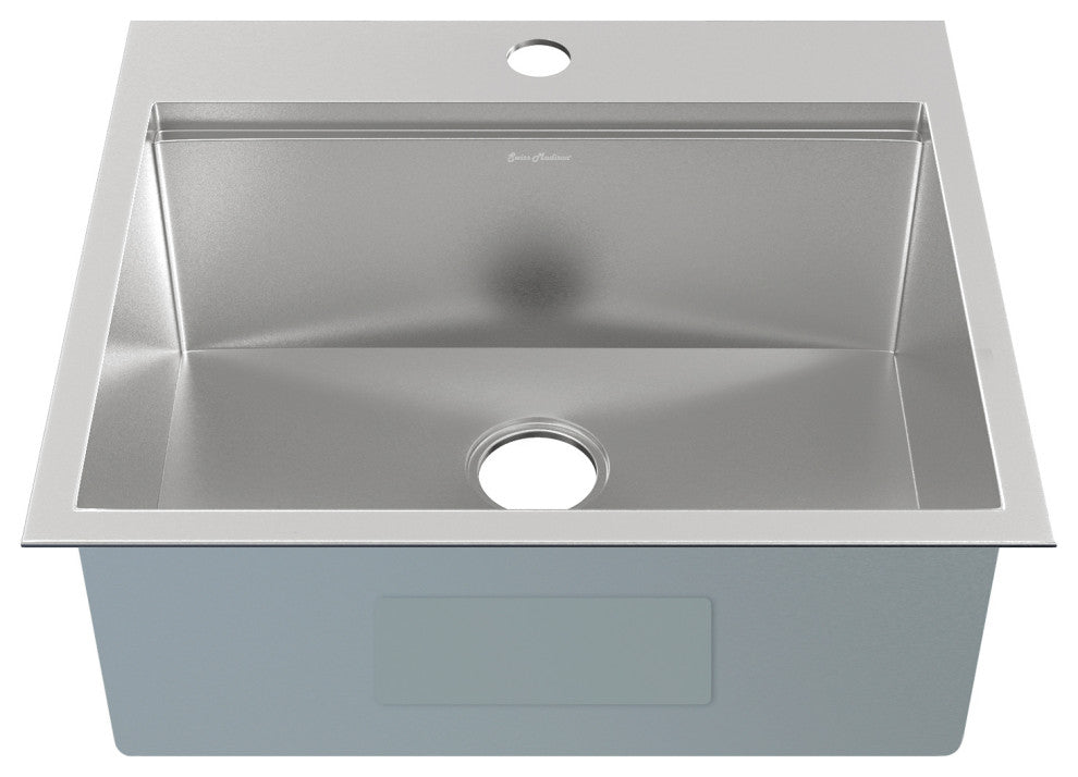 Ravi Single Basin 25"x22" Topmount Kitchen Workstation Sink
