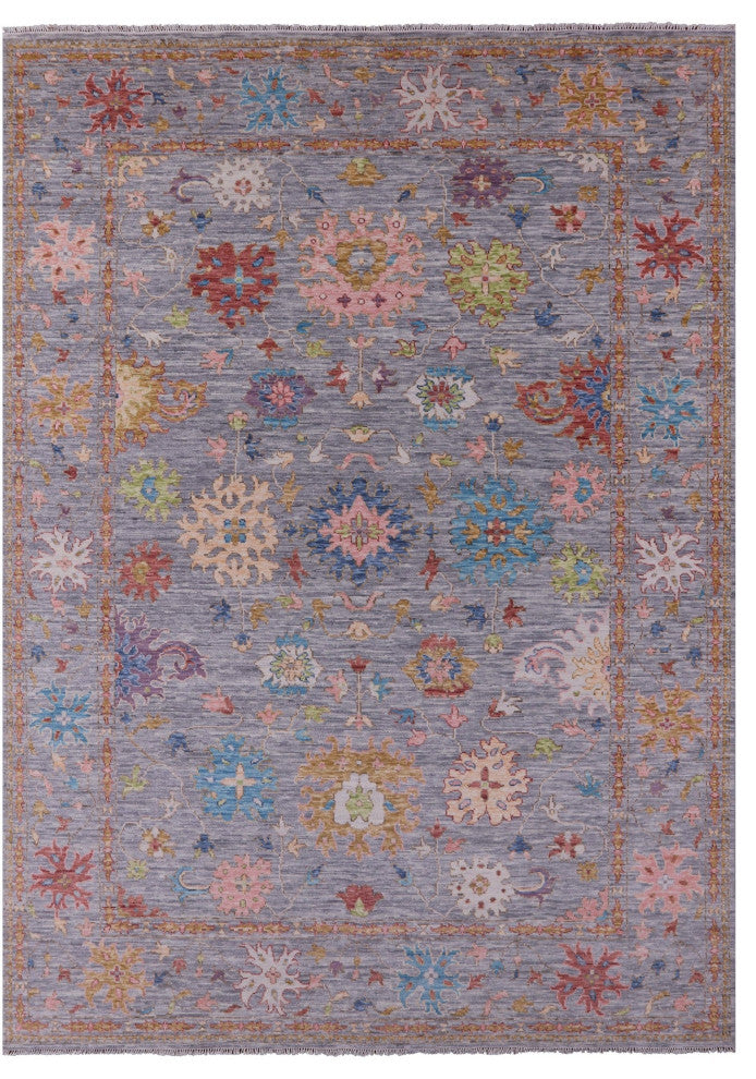 Hand-Knotted Turkish Oushak Rug 9' 10" X 14' 2" - Q15734