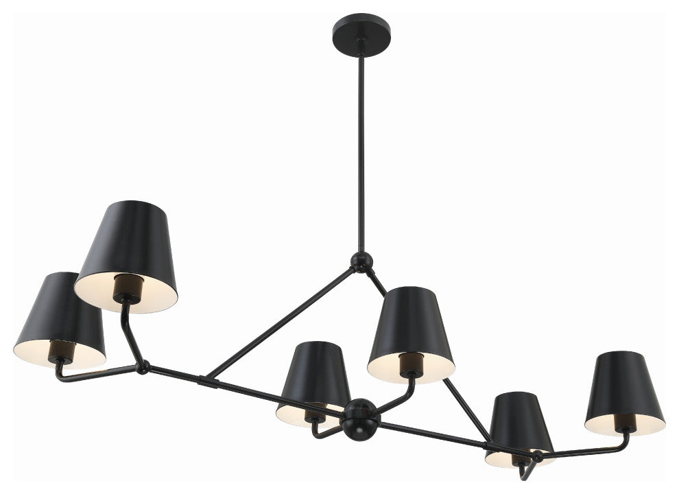 Xavier 6-Light Matte Black Chandelier