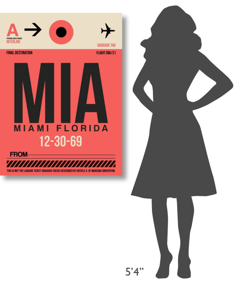 "MIA Miami Luggage Tag 1" Fine Art Print