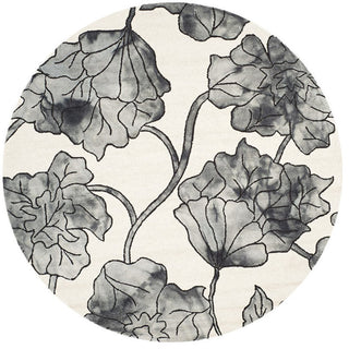 Safavieh Dip Dye Ddy683C Floral Rug, Ivory/Light Grey, 2'3" X 8'0"