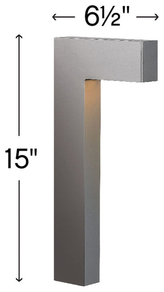 Hinkley Atlantis 15.75" Small LED Path Light, Hematite