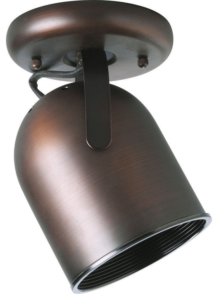 Progress Lighting Ceiling 1-75W Light Round Back, Urban Bronze