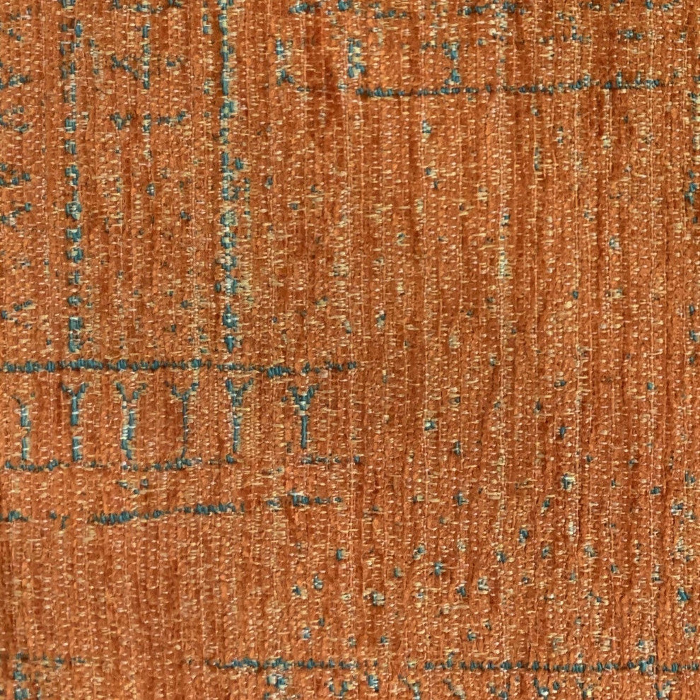 Plutus Orange Lux Geometric Luxury Throw Pillow, 20"x36"