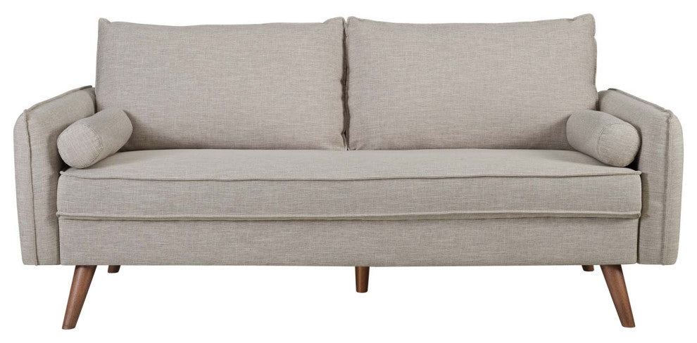 Revive Upholstered Fabric Sofa, Beige