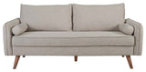 Revive Upholstered Fabric Sofa, Beige