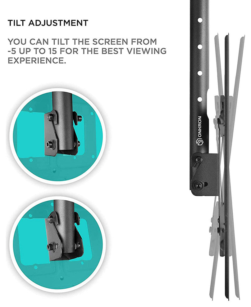 ONKRON Ceiling TV Mount Hanging TV Bracket for 32'' - 70'' TVs up to 150 lbs