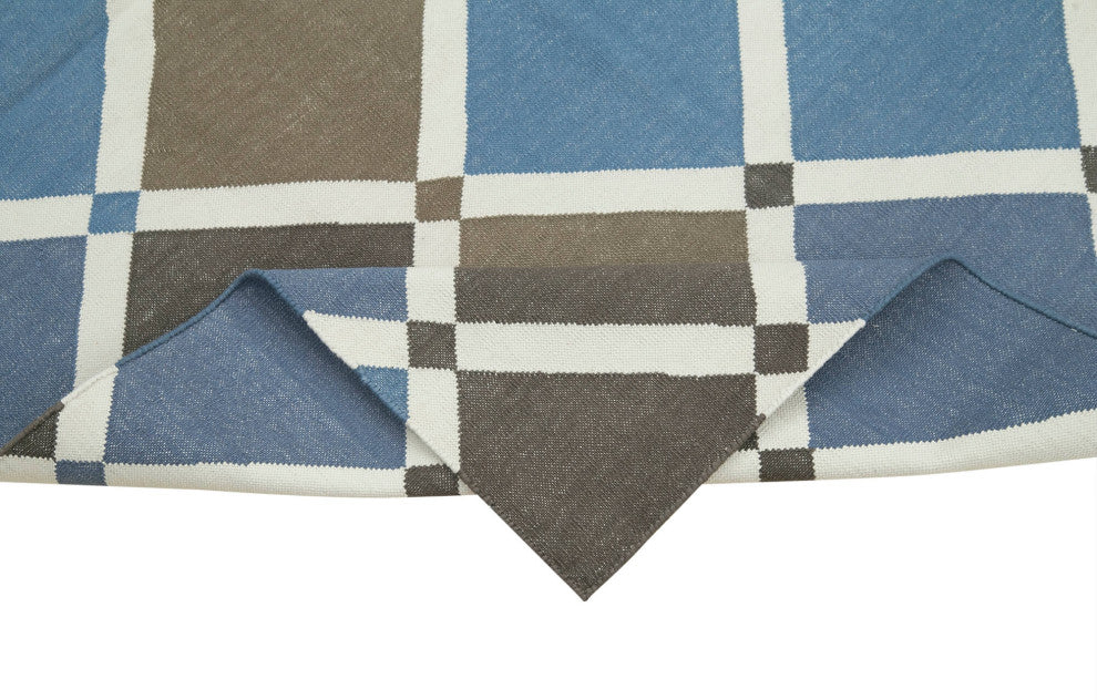 Rug N Carpet - Handmade Wool 3' 6'' x 5' 3'' Geometric Dhurrie Kilim Rug