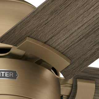 Erling Ceiling Fan, LED Light Kit and Pull Chain, Burnished Brass, 44"