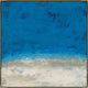 30x30 Le Bleu, Framed Artwork, Gold