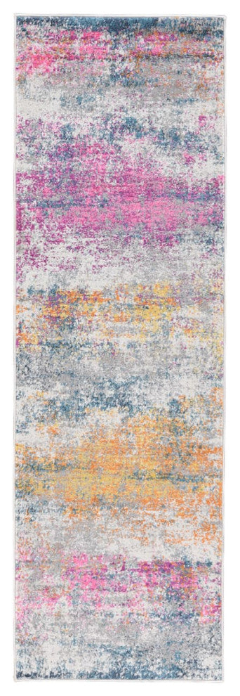Montana Blesilda Runner, Orange, 2'7" x 8', Abstract