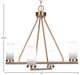 Trinity 4 Light Chandelier Shown, New Age Brass Finish, 2.5" White Marble