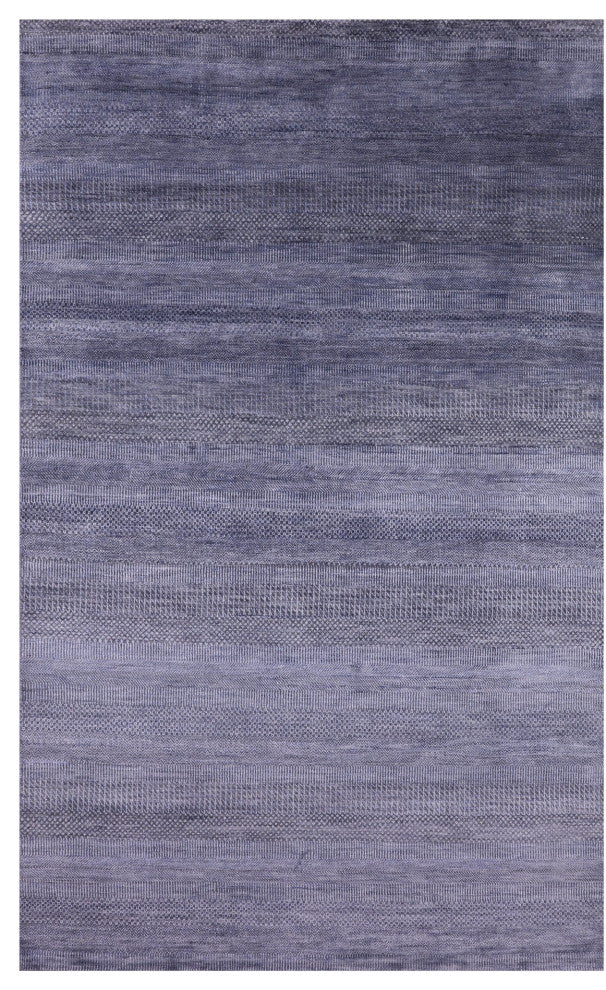 6' 1" X 9' 9" Wool and Silk Hand-Knotted Savannah Grass Rug Q11928