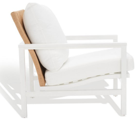 Safavieh Couture Emmalee Cord Back Accent Chair White / Natural