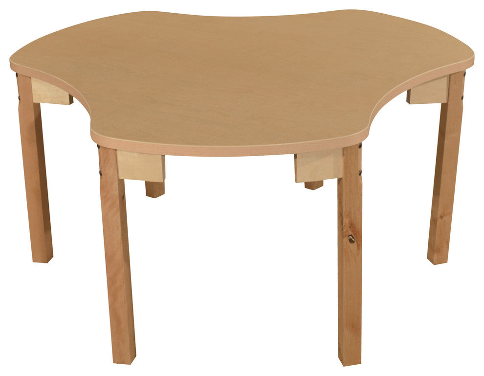 Synergy Union 44"x48" High Pressure Laminate Group Table, Hardwood Legs, 14"