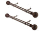 Eloise 1.5" Side Curtain Rod, Cocoa, 18"