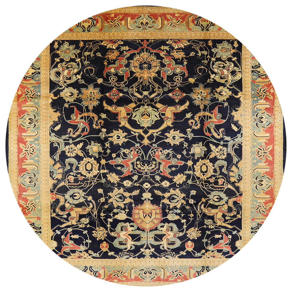 Ahgly Company Indoor Round Mid-Century Modern Area Rugs, 4' Round