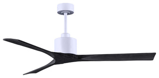 Matthews Fan, Nan Ceiling Fan, Matte White, 60", Matte Black