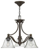 Hinkley Bolla Chandelier Small Single Tier, Olde Bronze With Clear Seedy Glass