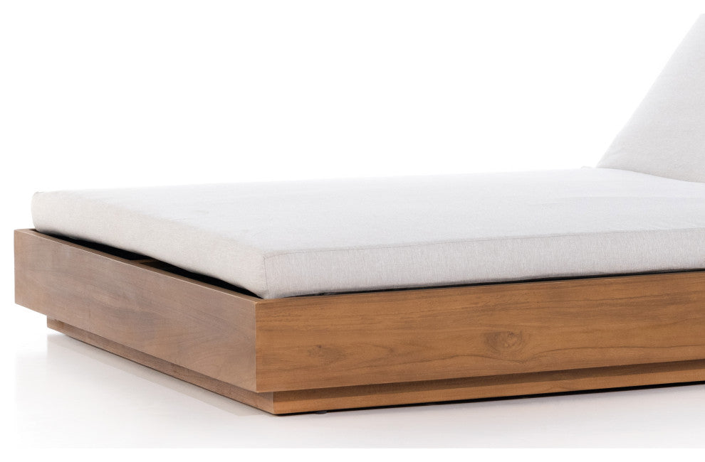 Kinta Outdoor Double Chaise Lounge-Stone