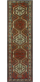 Fine Vintage Distressed Gabriel Rust/Charcoal Runner, 3'2x10'5