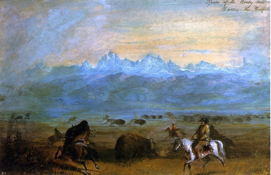 Alfred Jacob Miller Spurs of the Rocky Mountains Wall Decal