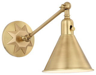 Crystorama Morgan 1-Light Sconce, Aged Brass