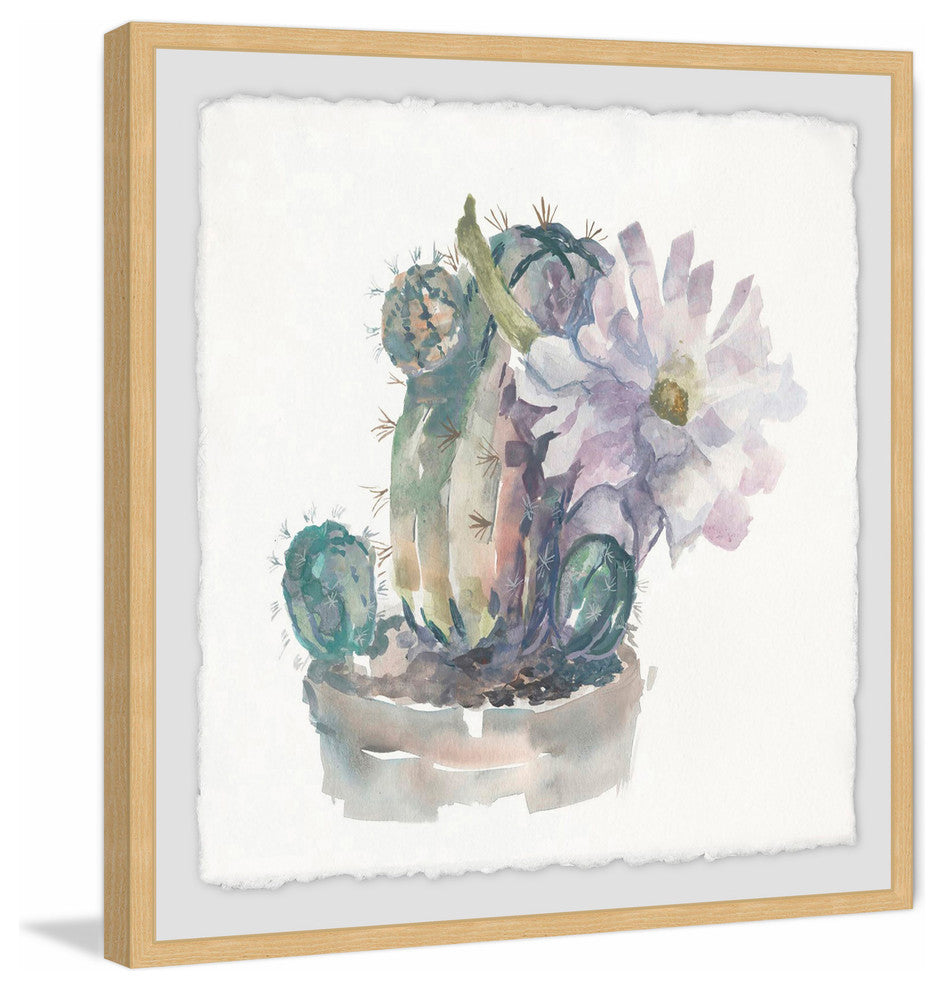 "Cactus Florals" Framed Painting Print, 32"x32"