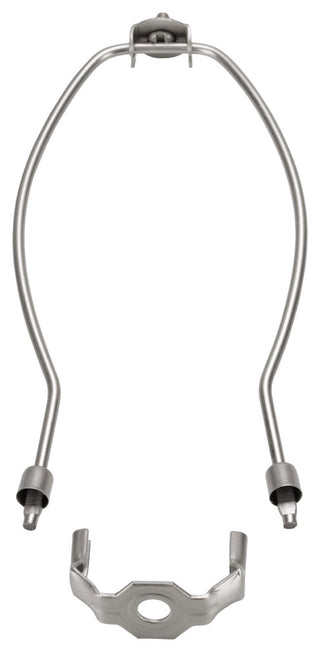 Aspen Creative 20001-2 8" Lamp Harp With Saddle, Satin Nickel