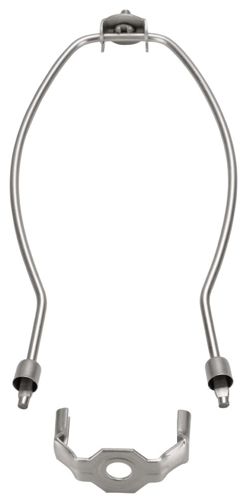 Aspen Creative 20001-2 8" Lamp Harp With Saddle, Satin Nickel