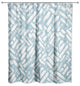 Blue Abstract Strokes 71x74 Shower Curtain