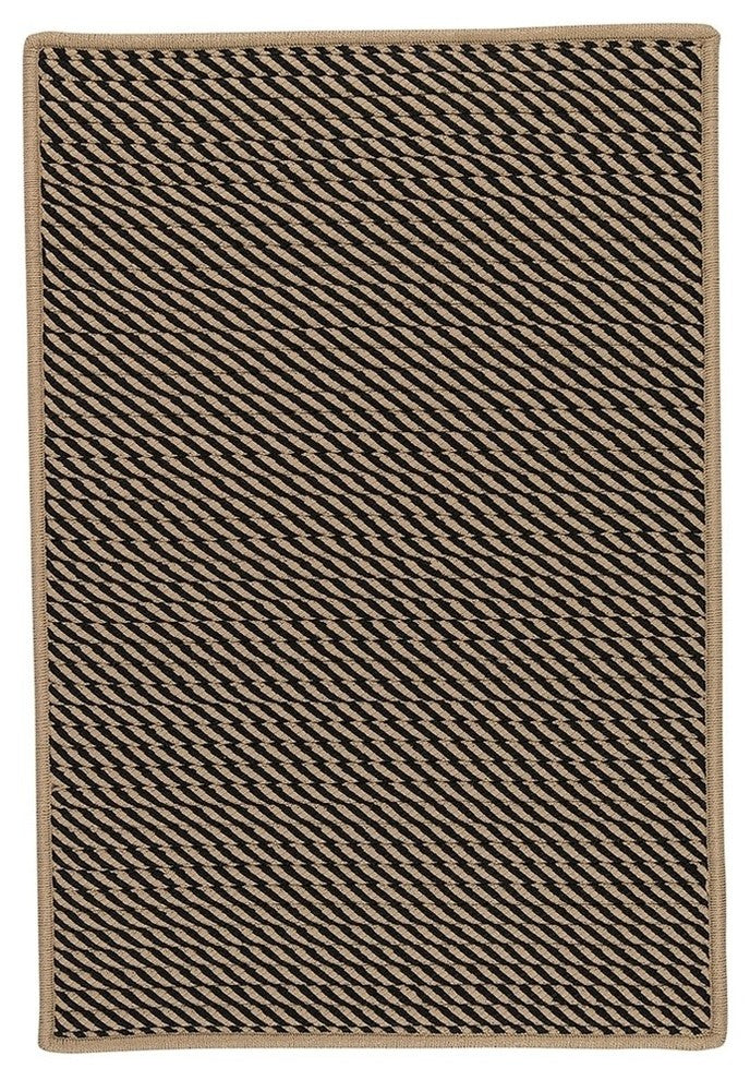 Colonial Mills Point Prim IM13 Black Indoor/Outdoor Area Rug, Rectangular 2'x12'