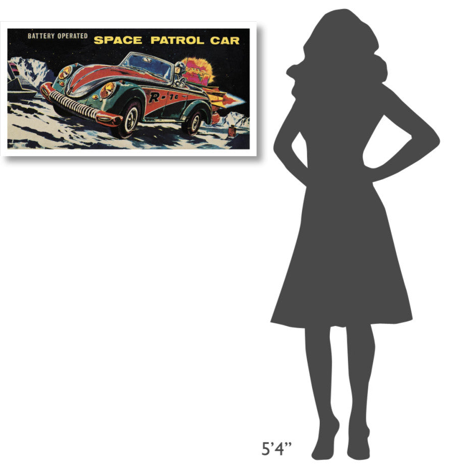 "Battery Operated Space Patrol Car" Digital Paper Print by Retrotrans, 38"x20"