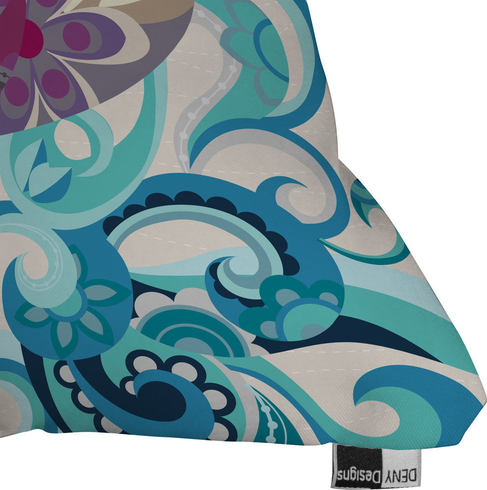 Valentina Ramos Whale Blossom Outdoor Throw Pillow