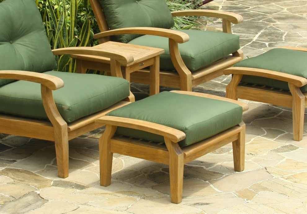 Cayman Deep Seating Ottoman, Canvas Fern