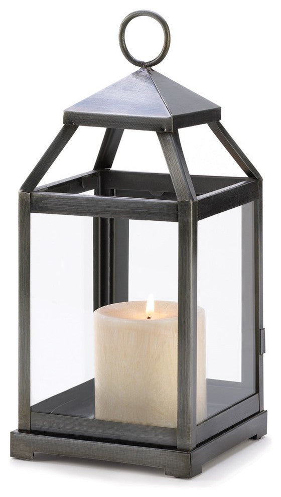 Rustic Silver Contemporary Lantern