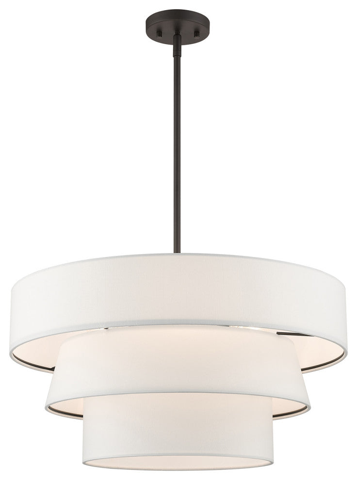 Livex Lighting Warrenville 4-Light Bronze Pendant Chandelier