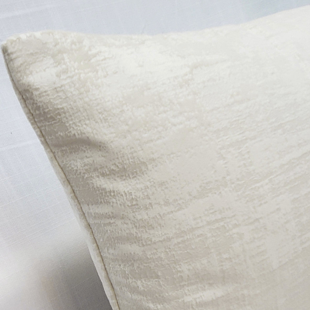 Alabaster Stucco Cream Throw Pillow 20x20, with Polyfill Insert